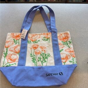 Floral Tote Bag - Periwinkle